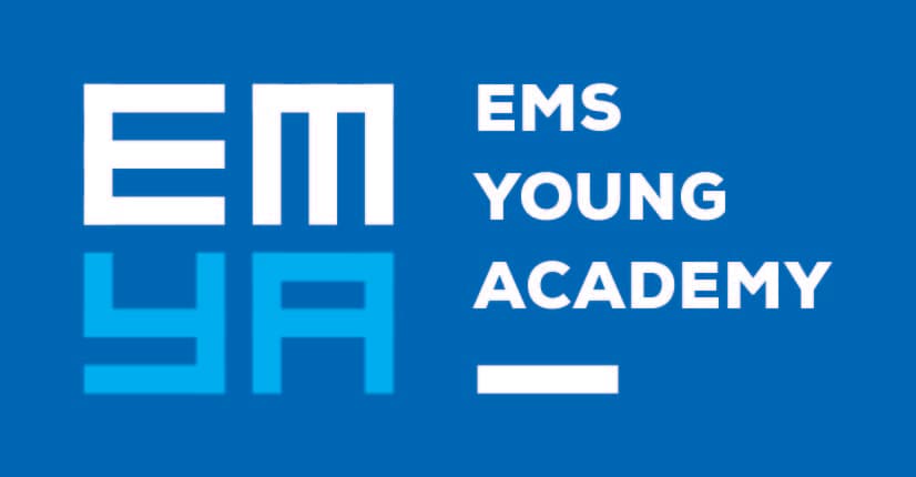 Emya Logo Blue Background