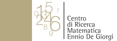 logo of "Centro di Ricerca Matematica Ennio De Giorgi"
